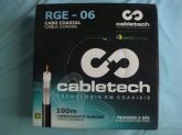 Cabo Coaxial RGE 06 60% Branco Cabletech